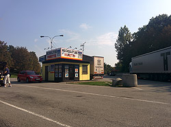 Vignettenverkauf an der Tschechich-Slowakischen Grenze